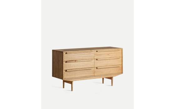 Aparador Comoda Grande 6 Cajones Diseño Nordico Serie Avre