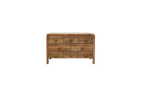 Aparador Comoda Mango Cantos Redondos 8 Cajones - Serie Aleux
