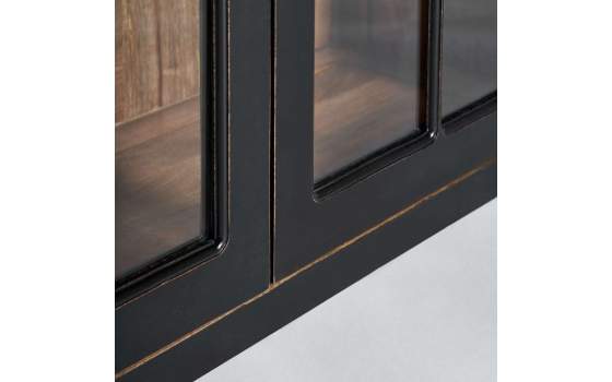 Aparador Con Vitrina Provenzal 7 Puertas 4 Cajones Zenica