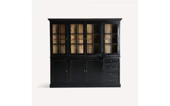 Aparador Con Vitrina Provenzal 7 Puertas 4 Cajones Zenica