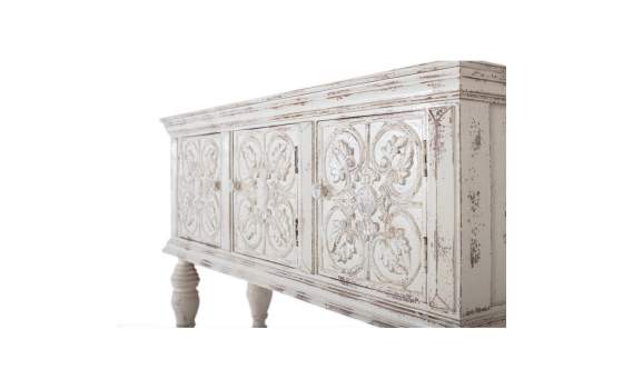 Aparador Consola Blanco Decape 3 Puertas Serie Atriadas