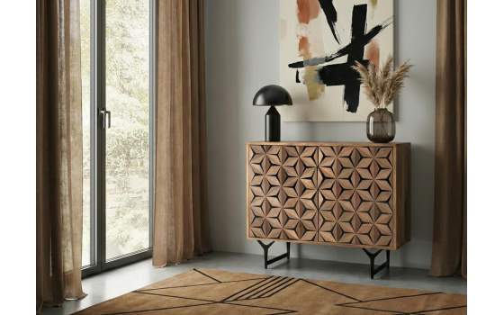 Aparador Contemporaneo 2 Puertas Decoradas Serie Destrans