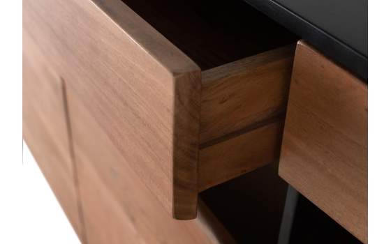 Aparador Contemporaneo 3 Puertas 3 Cajones Acacia Arteluz