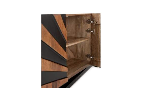 Aparador Contemporaneo 3 Puertas Decoradas Bicolor Aldembun