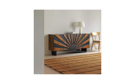 Aparador Contemporaneo 3 Puertas Decoradas Bicolor Aldembun