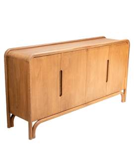 Aparador Contemporaneo 4 Puertas Mango Natural - Serie Abadin