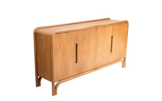 Aparador Contemporaneo 4 Puertas Mango Natural - Serie Abadin