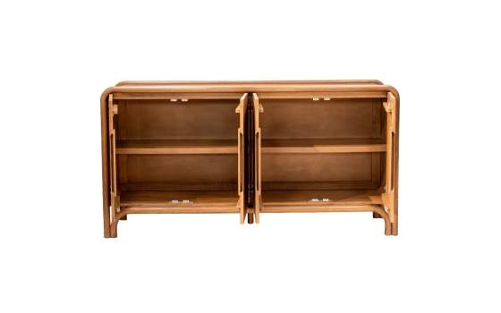 Aparador Contemporaneo 4 Puertas Mango Natural - Serie Abadin