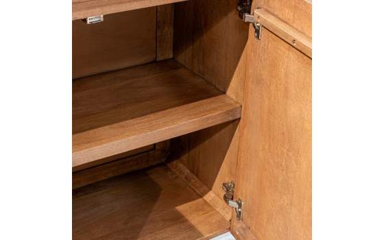 Aparador Contemporaneo 4 Puertas Mango Natural - Serie Abadin