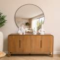Aparador Contemporaneo 4 Puertas Mango Natural - Serie Abadin