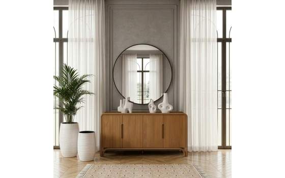 Aparador Contemporaneo 4 Puertas Mango Natural - Serie Abadin