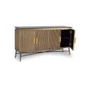 Aparador Contemporaneo 4 Puertas Oro Negro Serie Aineto