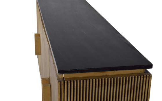 Aparador Contemporaneo 4 Puertas Oro Negro Serie Aineto