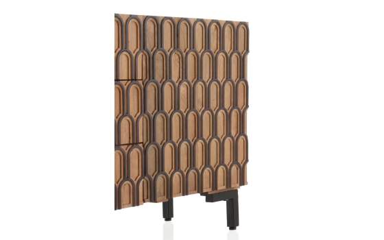 Aparador Diseño 2 Puertas 3 Cajones Decorados Serie Atiund