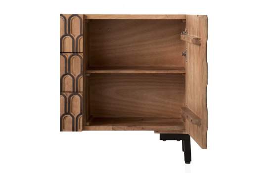 Aparador Diseño 2 Puertas 3 Cajones Decorados Serie Atiund