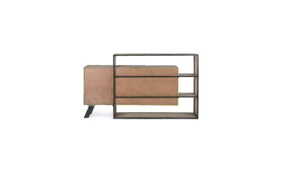 Aparador Diseño Actual Madera Metal y Cemento Binnaz