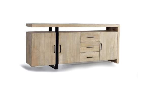 Aparador Diseño Moderno 3 Puertas 3 Cajones Mango Arestane