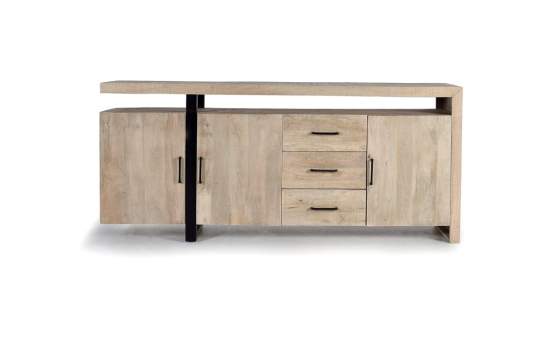 Aparador Diseño Moderno 3 Puertas 3 Cajones Mango Arestane
