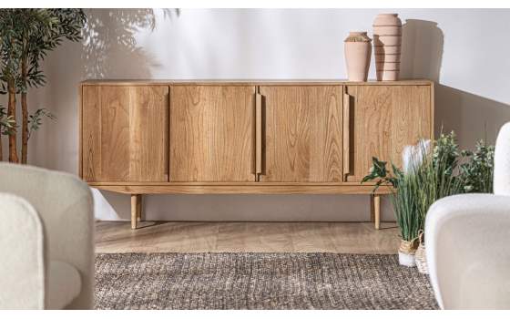 Aparador Diseño Nordico Actual 4 Puertas Serie Avre