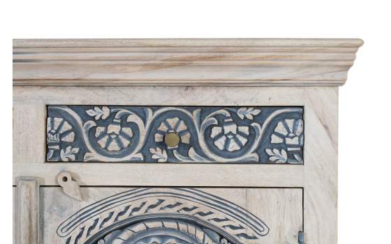 Aparador Estilo Etnico Tallado Azulon 2 Puertas 2 Cajones Aclest