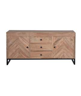Aparador Estilo Industrial Madera Acacia y Metal Serie Achert