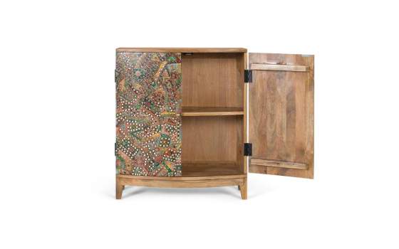 Aparador Etnico 2 Puertas Decoradas con Incrustaciones Aguray