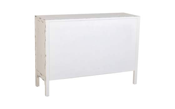 Aparador Etnico Blanco Decape 4 Puertas Talladas Makalu