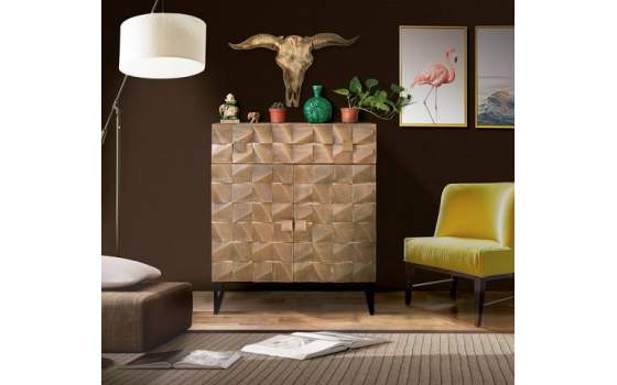 Aparador Etnico Industrial 2 Puertas 1 Cajon Serie Cobrens