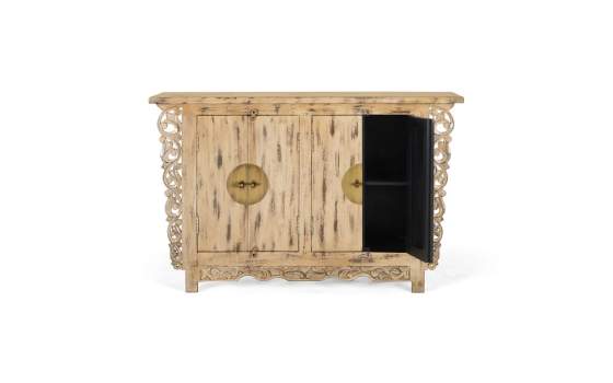 Aparador Etnico Oriental Beige 4 Puertas Serie Aeriast