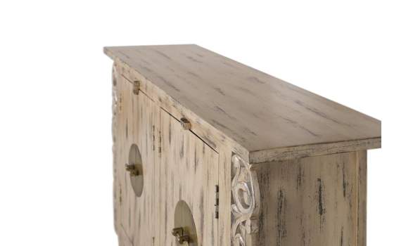 Aparador Etnico Oriental Beige 4 Puertas Serie Aeriast