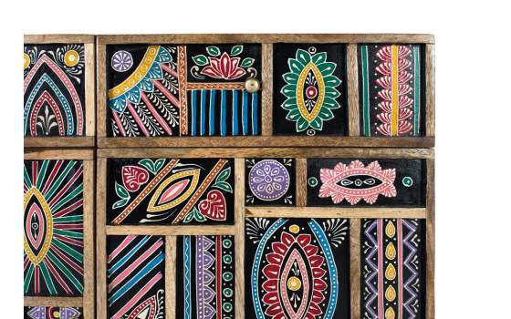 Aparador Etnico Oriental Madera Maciza de Mango Serie Alpuin