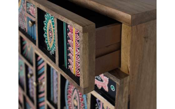 Aparador Etnico Oriental Madera Maciza de Mango Serie Alpuin