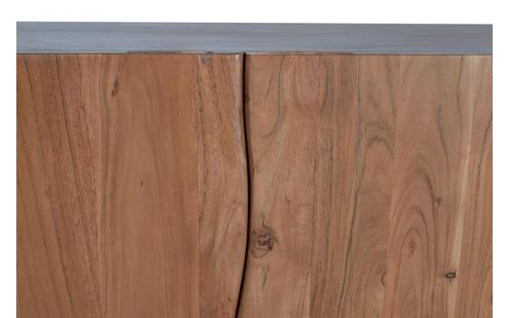 Aparador Grande 4 Puertas Madera Acacia Serie Aratany