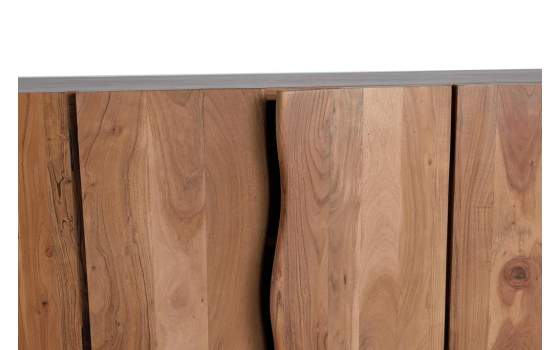 Aparador Grande 4 Puertas Madera Acacia Serie Aratany