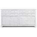 Aparador Grande Rustico 4 Puertas 8 Cajones Blanco Adriost