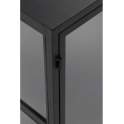 Aparador Industrial Acristalado 4 Puertas Metal Negro Darostes