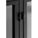 Aparador Industrial Acristalado 4 Puertas Metal Negro Darostes