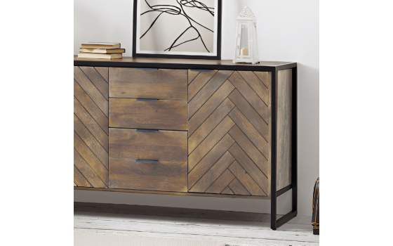 Aparador Industrial Madera de Mango y Hierro Serie Rustrie