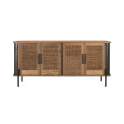 Aparador Industrial Madera Metal y Cuerda 4 Puertas Cordas