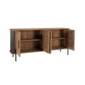 Aparador Industrial Madera Metal y Cuerda 4 Puertas Cordas