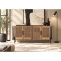 Aparador Industrial Madera Metal y Cuerda 4 Puertas Cordas