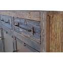 Aparador Industrial Madera Reciclada y Metal Serie Sunderlan