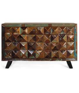 Aparador Industrial Vintage Madera Mango Serie Diamante
