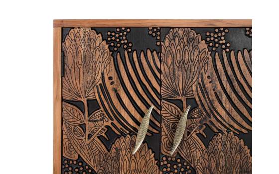 Aparador Madera Acacia Tallado Etnico Actual Serie Daersin