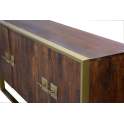 Aparador Madera Acero 4 Puertas Industrial Oriental Serie Opalo