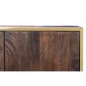 Aparador Madera Acero 4 Puertas Industrial Oriental Serie Opalo