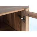 Aparador Madera Maciza Acacia 4 Puertas Cristal Serie Alfero