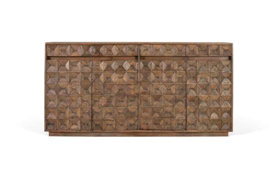 Aparador Madera Maciza Tallada Diseño Rustico Ameland