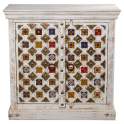 Aparador Madera Mango 2 Puertas Mosaico Etnico Serie Alencas