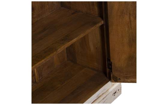 Aparador Madera Mango 2 Puertas Mosaico Etnico Serie Alencas